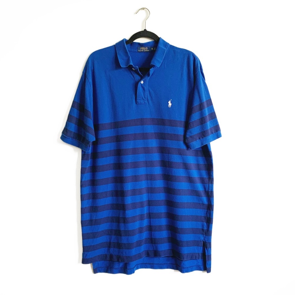 Polo Ralph Lauren Blue Striped Polo Shirt Men’s XL
